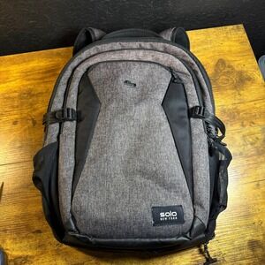 Solo New York Draft ACV700-10 Grey Polyester Laptop Backpack Mens Womens OS